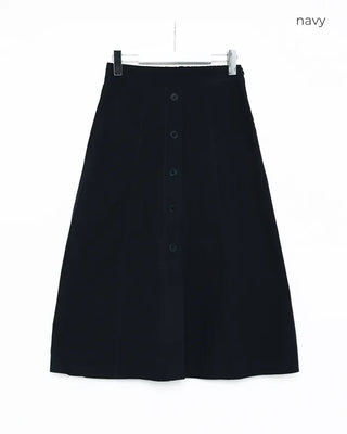 Button-up flared midi skirt
