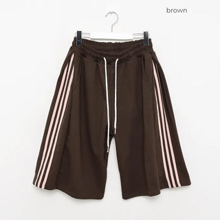 Waist drawstring Bermuda jersey pants