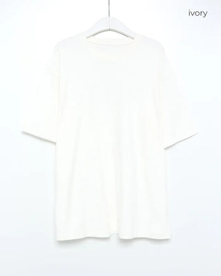 (Unisex) Backstamp Lettering Half T-Shirt