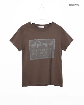 Rabbit graphic short-sleeved T-shirt