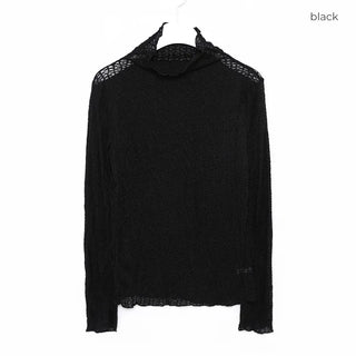 Patterned sheer long T-shirt