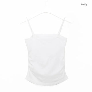 Camisole with shirred cups