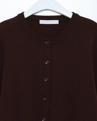 Round neck basic cardigan