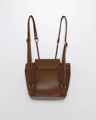 Suede Chain Backpack