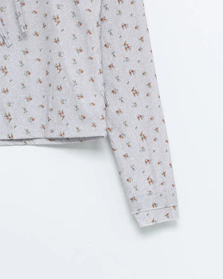 Jewel Neck String Flower T-Shirt