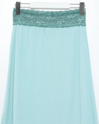 Lace waist midi skirt