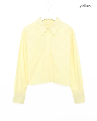 Wide cuff cropped shirt