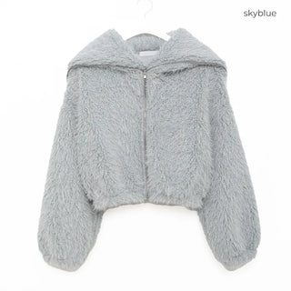 Fur zip jacket