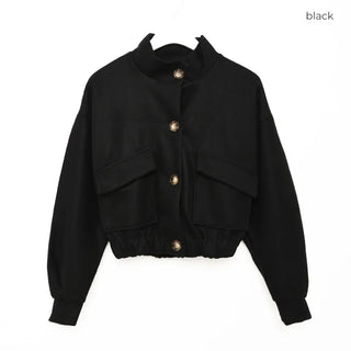 Two-pocket cropped jacket