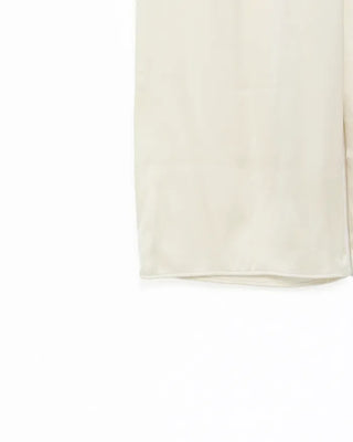 Silk wide-leg elastic waist pants