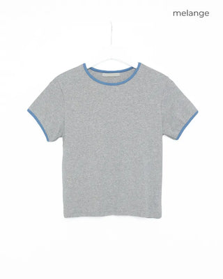 Two-tone ringer neck T-shirt