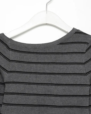 Asymmetrical striped knit