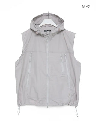 Double-zip hooded vest