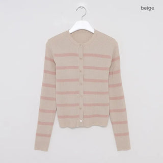 Striped Round Cardigan