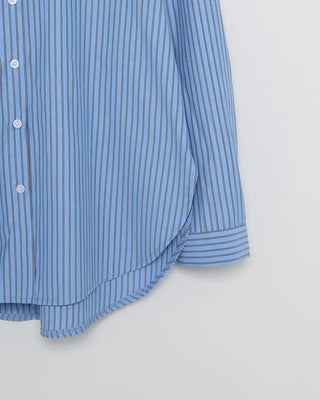 Pencil double stripe side round slit shirt