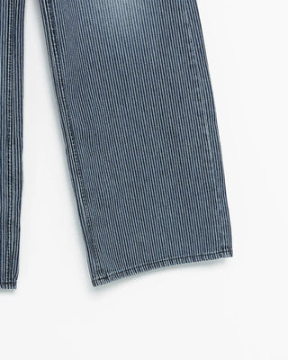 Striped detail denim pants