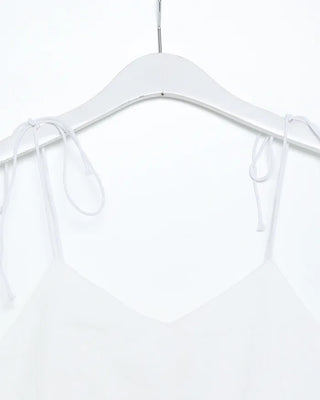 Ribbon strap shirred blouse
