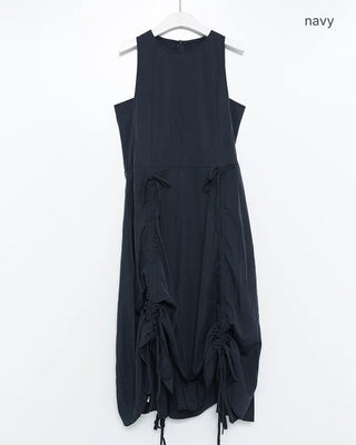 Drawstring Sleeveless Long Dress