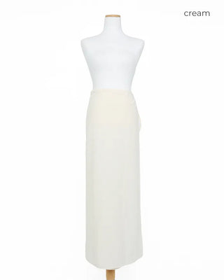 Layered long wrap skirt