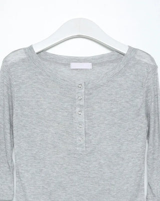 Henley Neck Sheer T-Shirt
