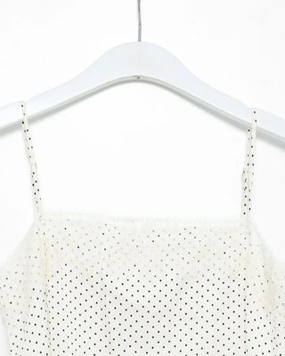 Polka Dot Lace Sleeveless Mini Dress