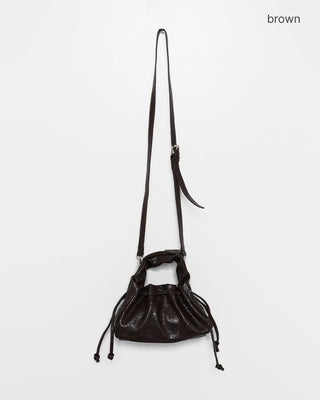 Gathered drawstring shoulder bag