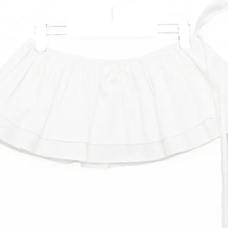 Frilled layered wrap skirt