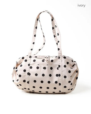 Polka Dot Nylon Shoulder Bag