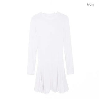 Long-sleeved frill dress