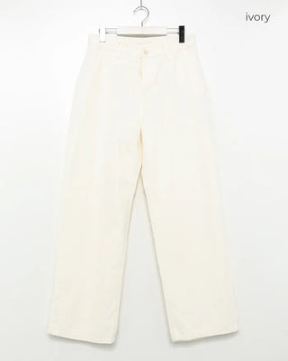Cotton pants with back flap pockets