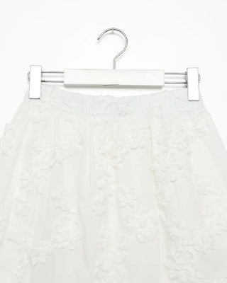 Flower lace midi skirt