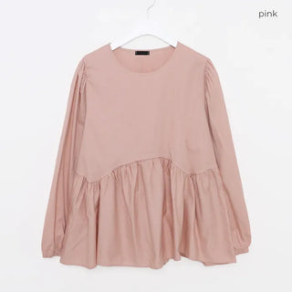 Cotton peplum blouse