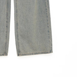 Vintage wide-leg denim pants