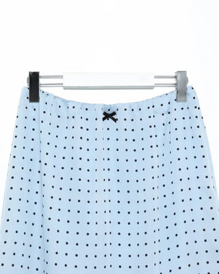 Ribbon Dot Satin Trapeze Skirt
