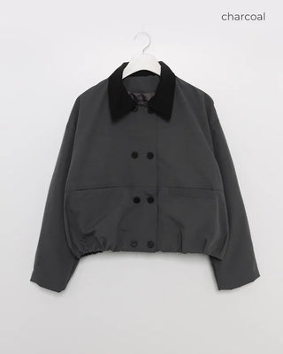 Two-tone double-breasted jacket