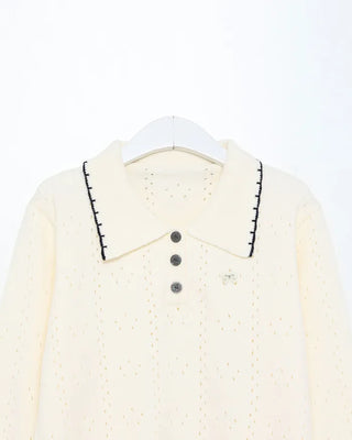 Ribbon Charm Punching Knit