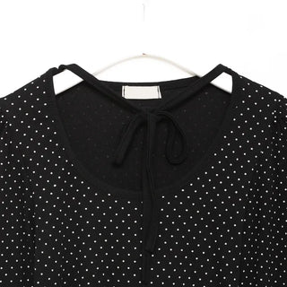 Polka dot long-sleeved T-shirt