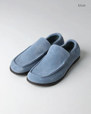 Suede square loafers