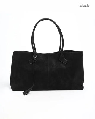 Suede shoulder bag