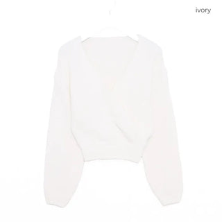 Wrap V-neck knit