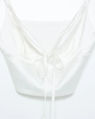 Satin string ribbon camisole
