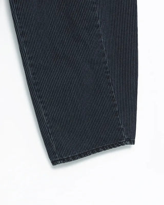 Striped wide summer denim pants
