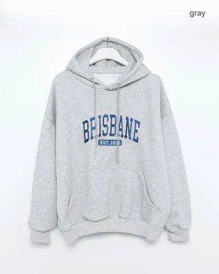 Lettering Oversized Hooded T-Shirt