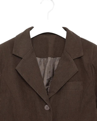 Corduroy short tailored jacket