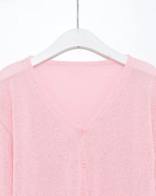 See-through V-neck cardigan