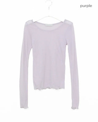 See-through wave T-shirt