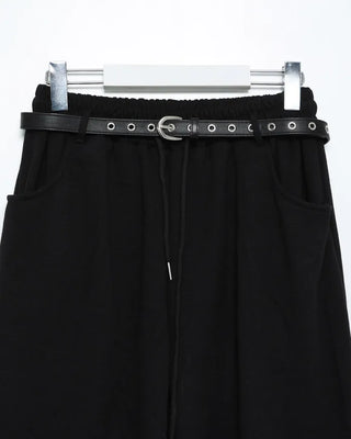 Belted wide sweatpants