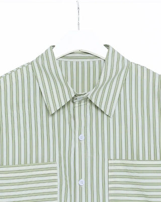 Oversized Striped Pocket Shirt