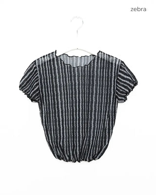 Graphic Mesh Cropped T-Shirt