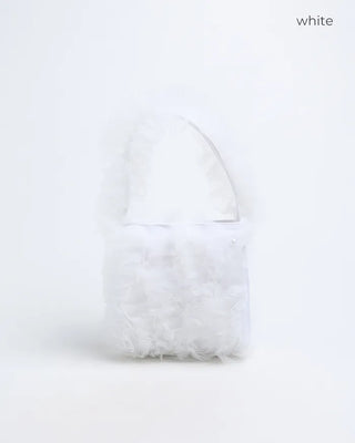 Organza Gathered Pearl Tote Bag